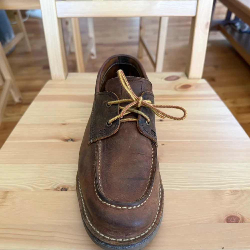 Red Wing Shoes Brown Leather Boat Moccasin Shoes